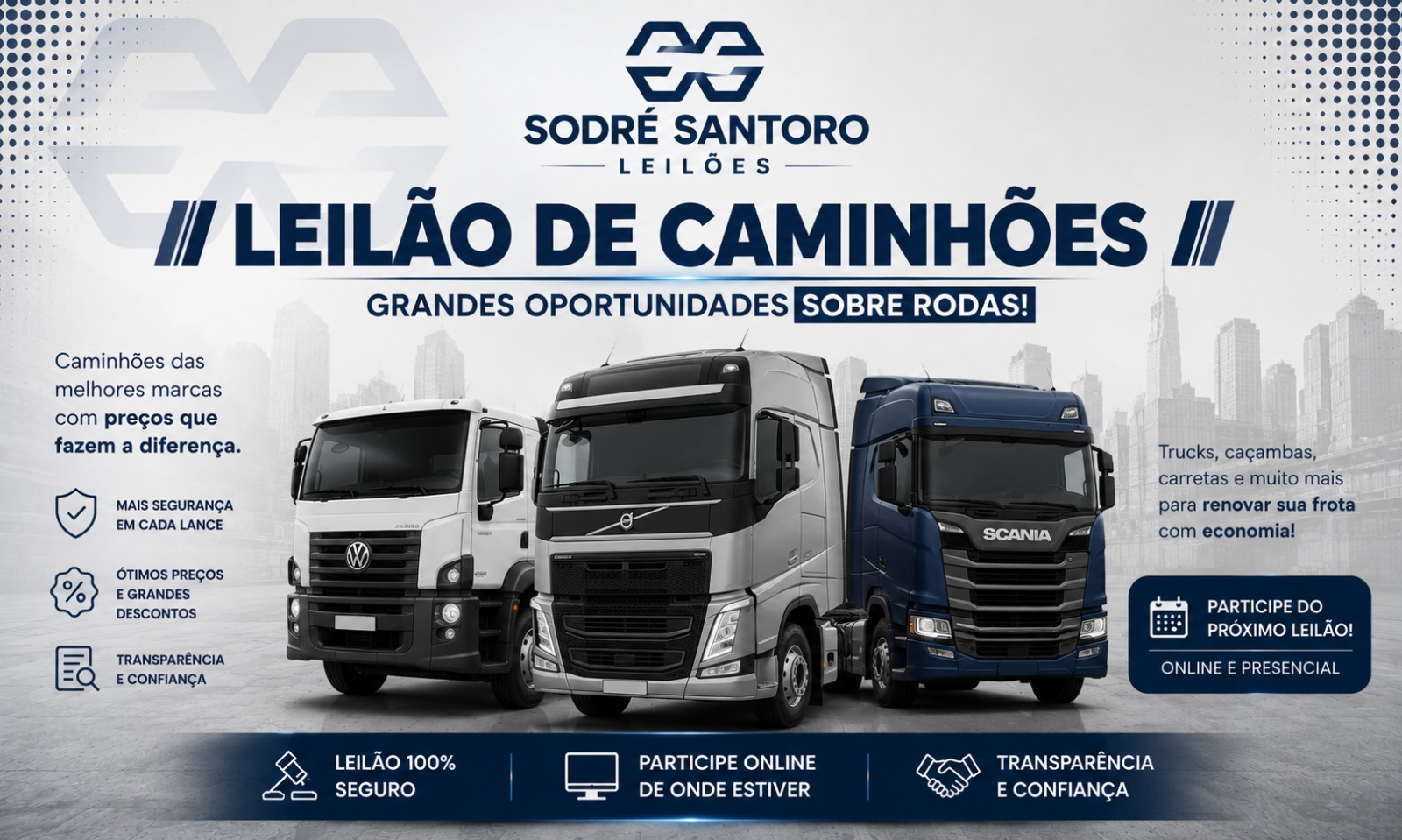 Leilão de Caminhões - Terça-Feira - 13/10/2026